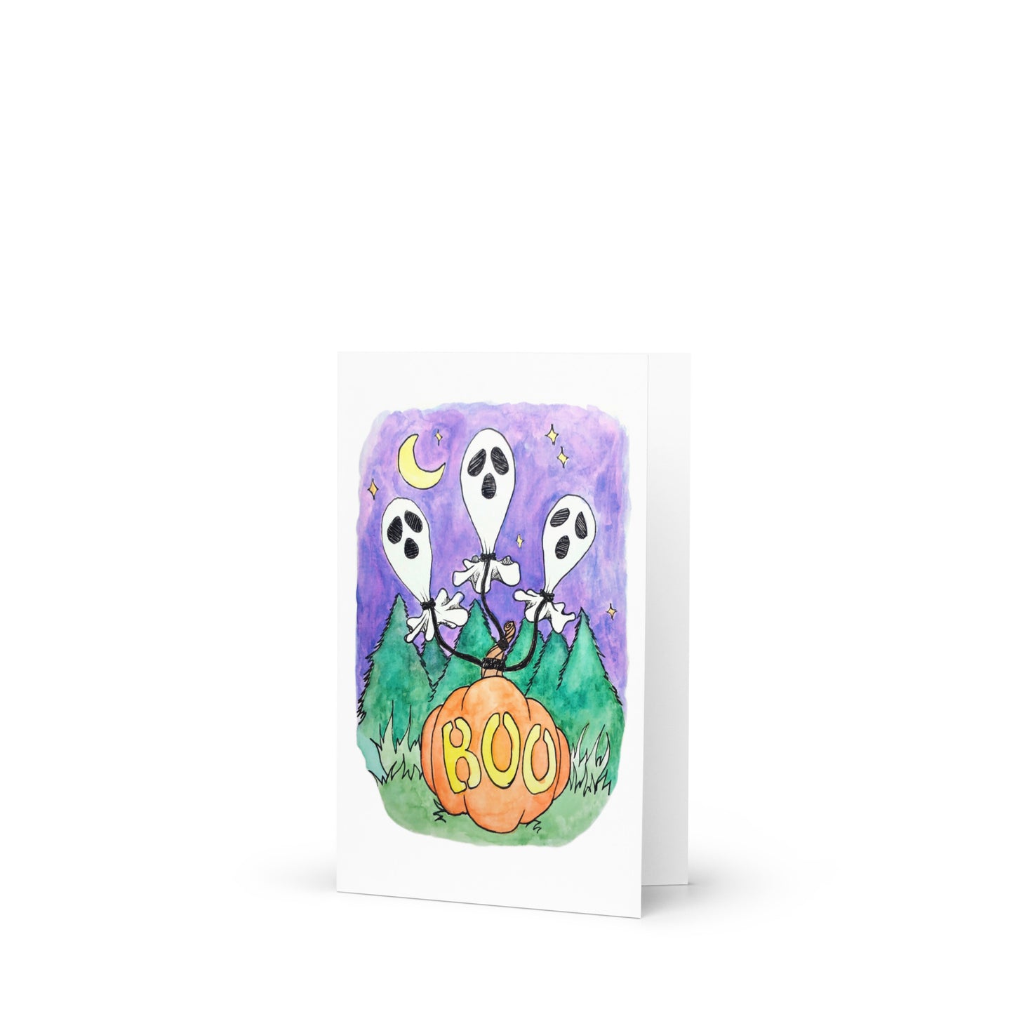 BOO!-lloons & Pumpkin Greeting Card