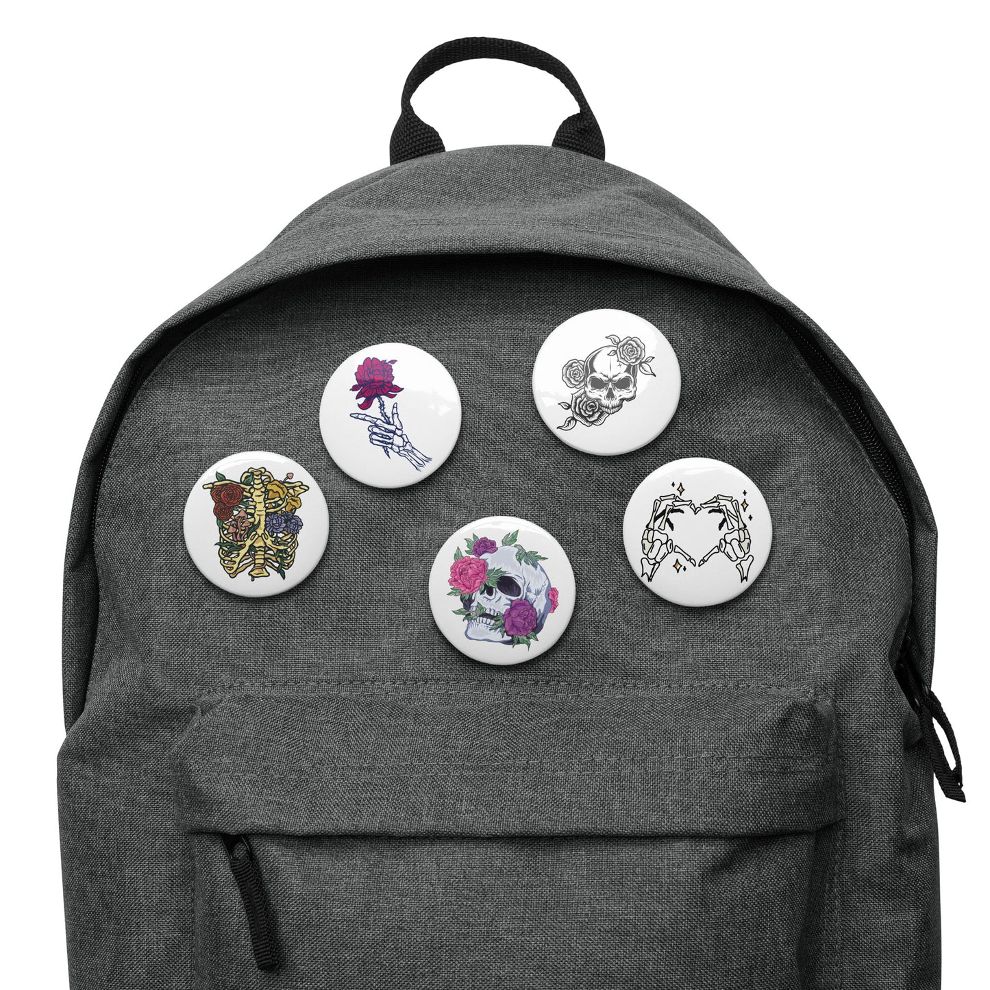 Skeleton Set of 5 pin buttons