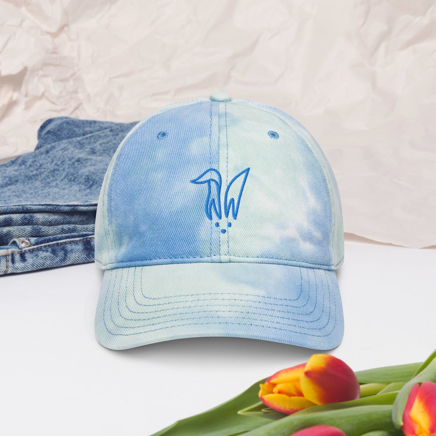 Bunny Ears Blue Tie dye hat