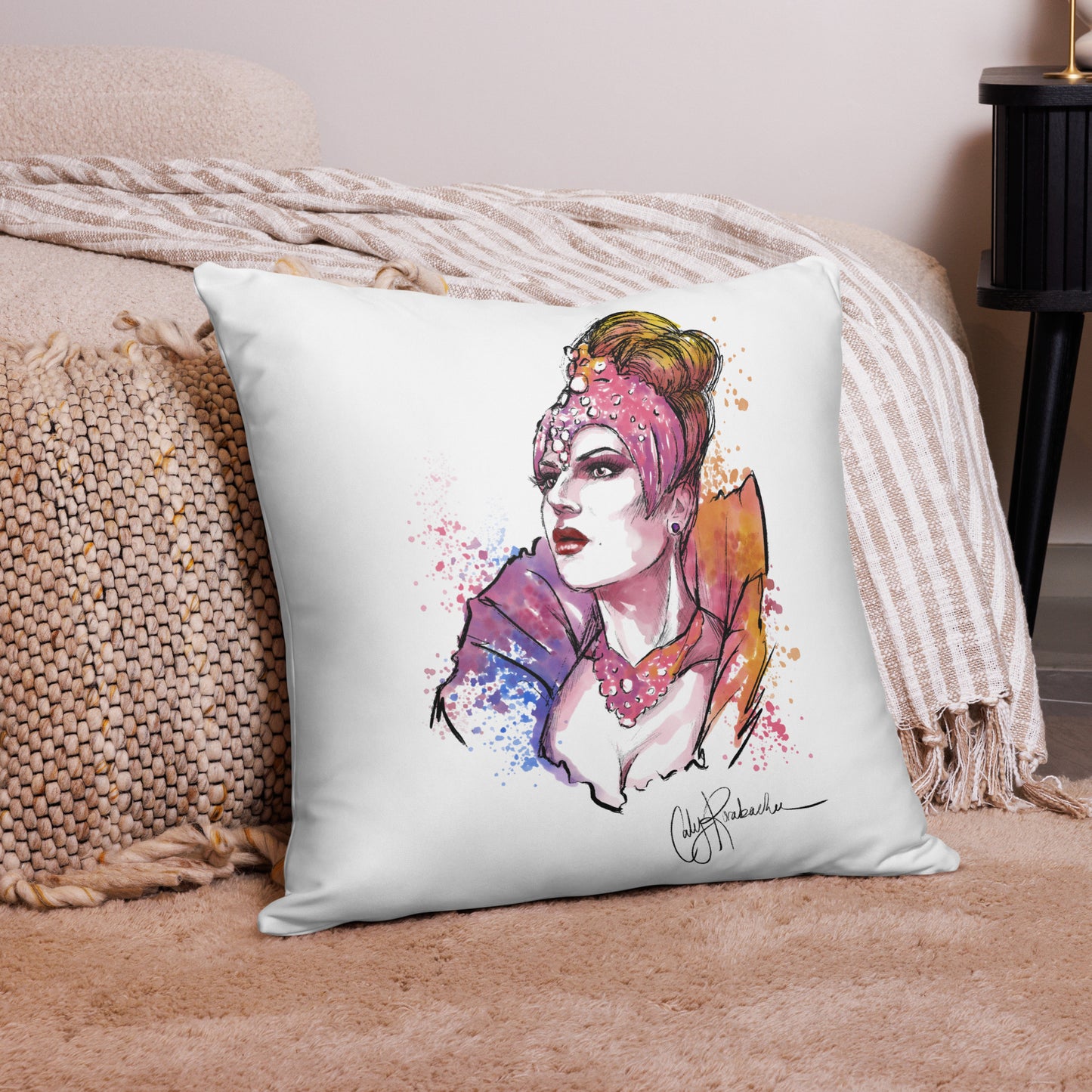EQ Watercolor Pillow Case