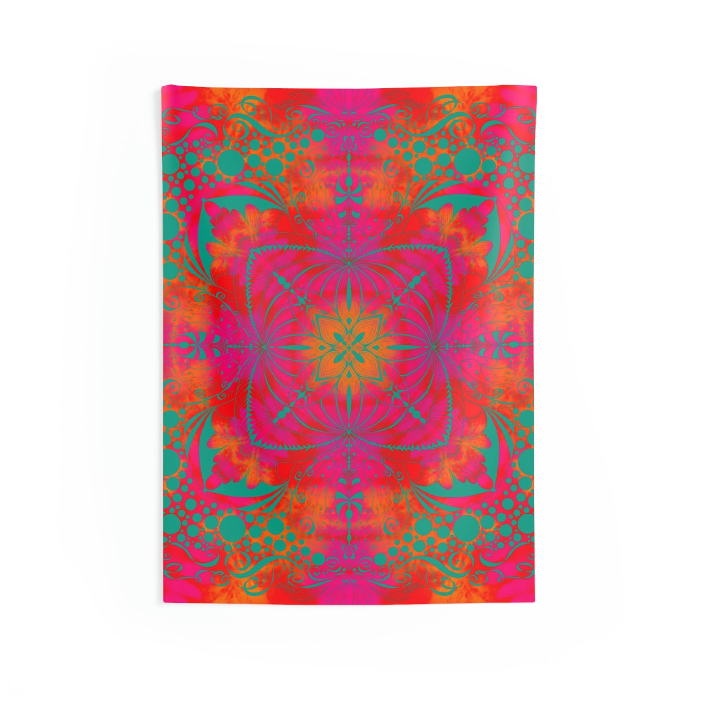 Orange & Turquoise Indoor Wall Tapestries