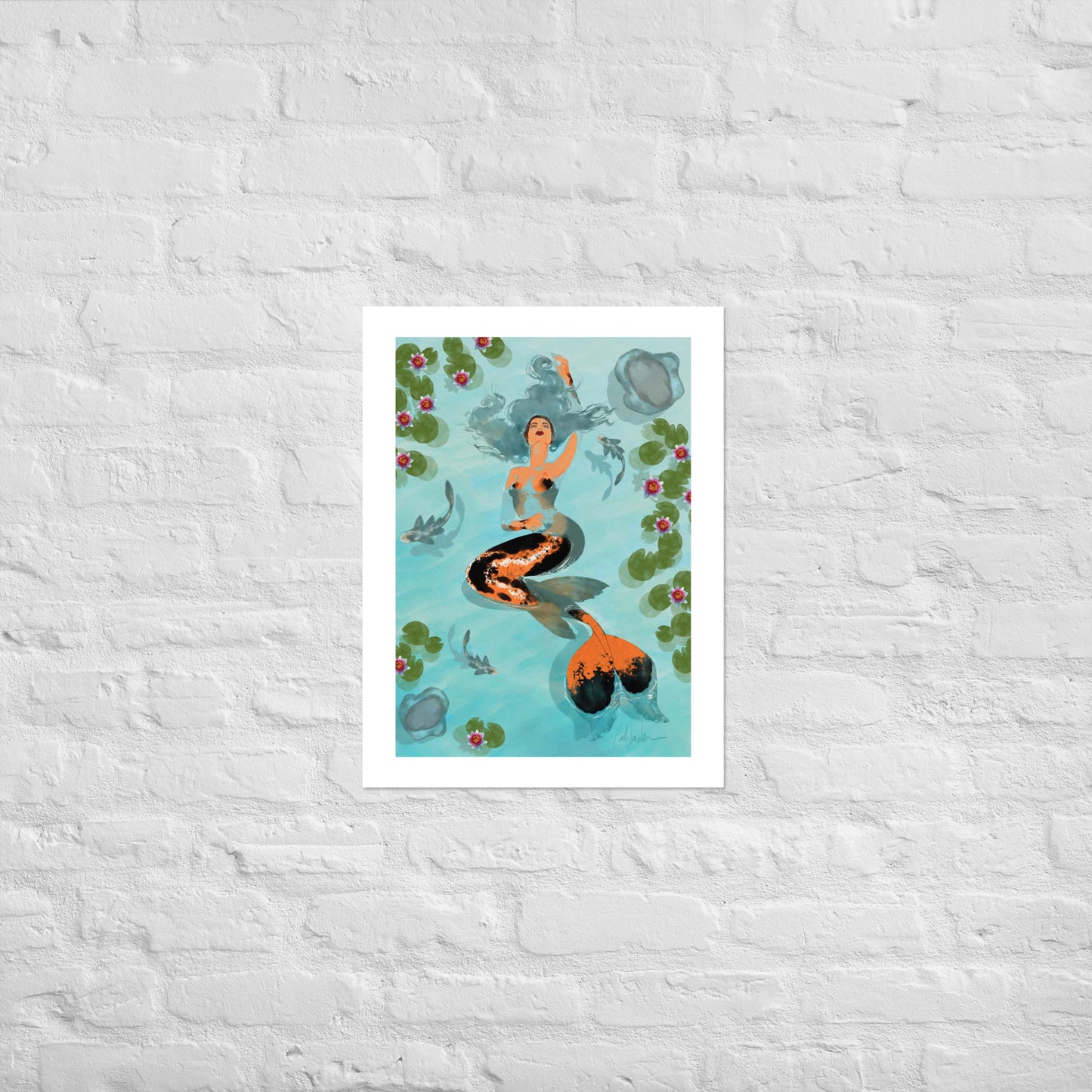 Lounging Mermaid Print