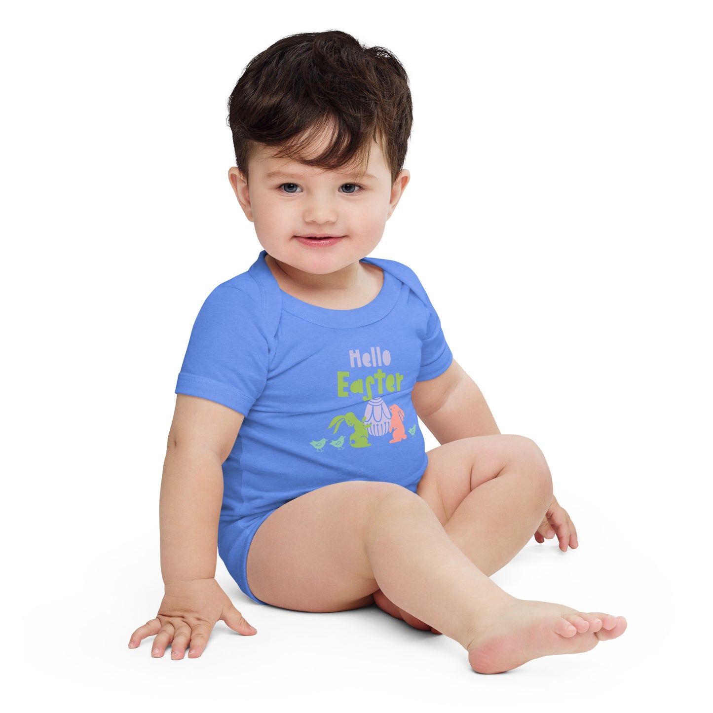 Hello Easter Baby short  sleeve onesie