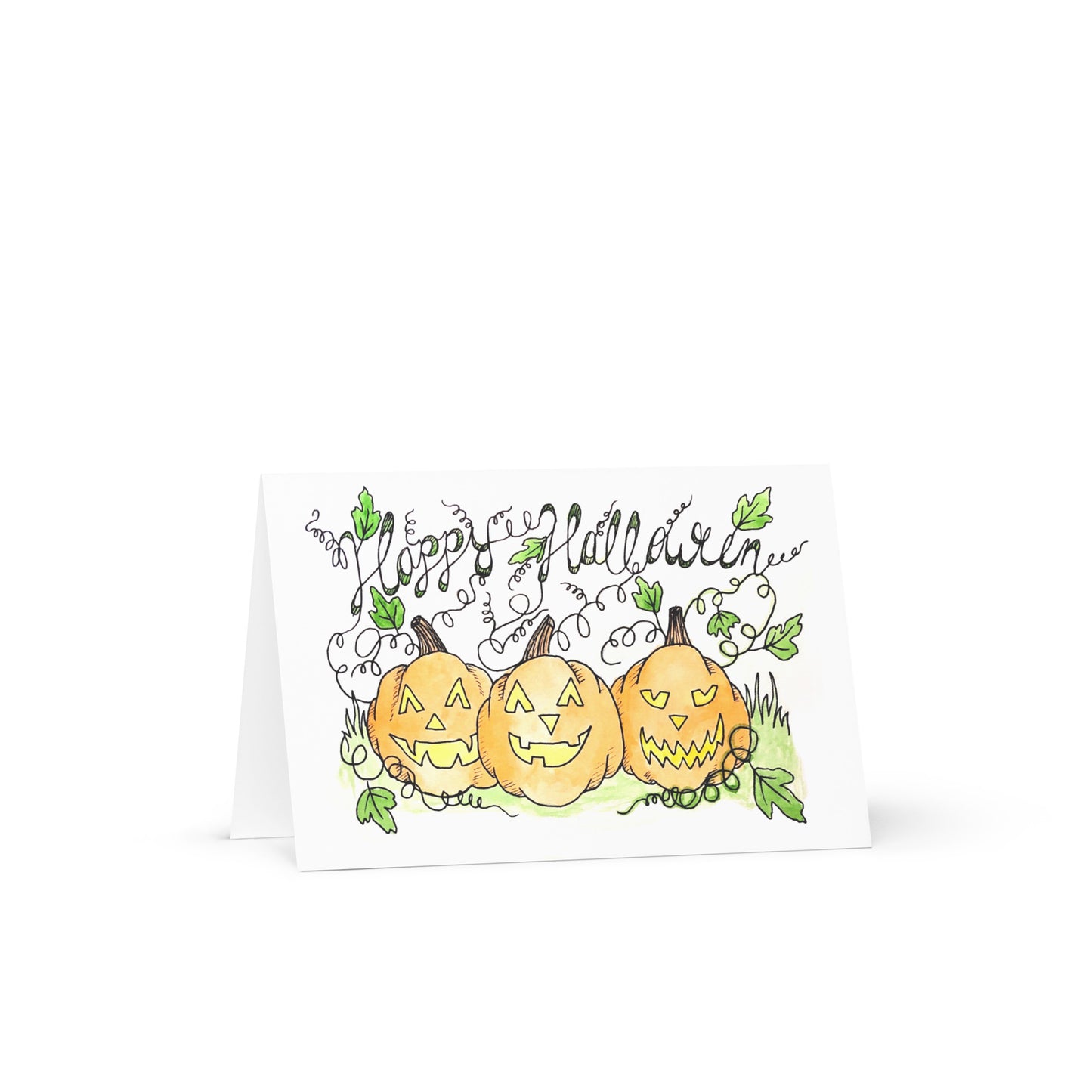 Happy Halloween Pumpkins Greeting Card