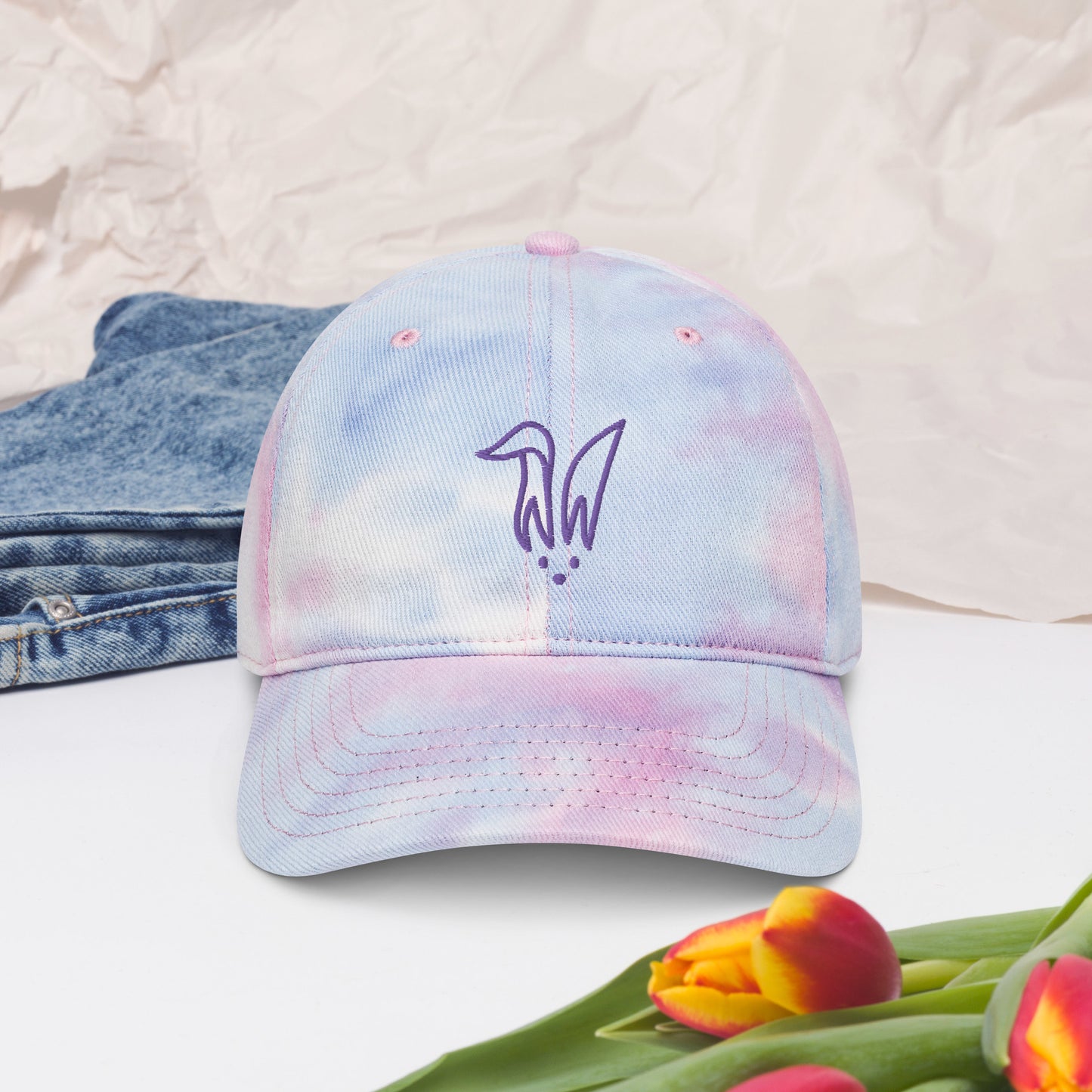 Bunny Ears Cotton Candy Tie dye hat