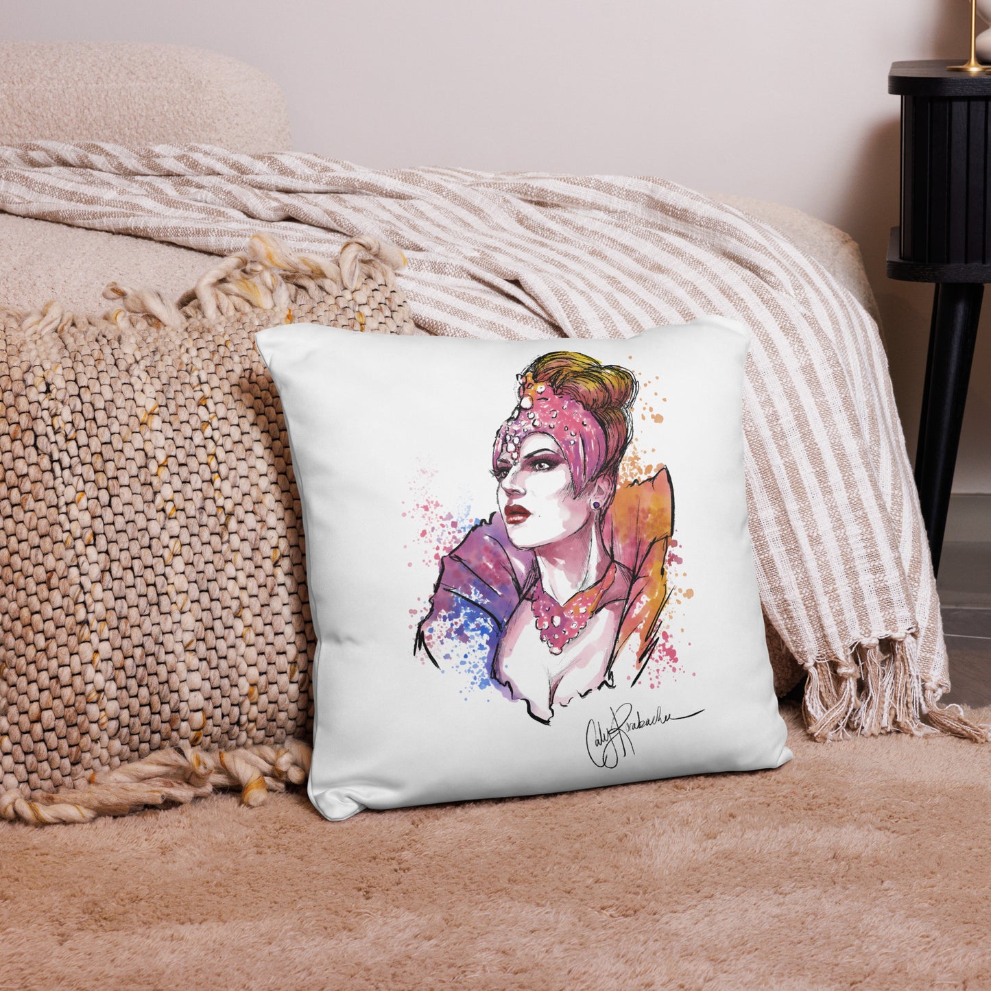 EQ Watercolor Pillow Case