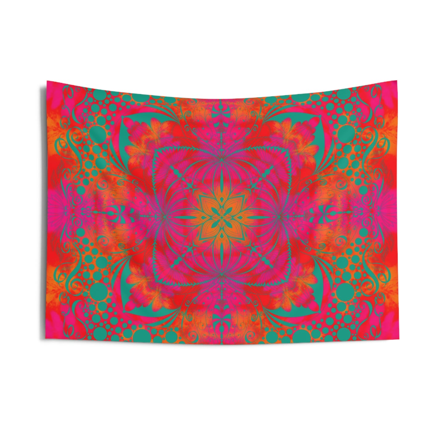 Orange & Turquoise Indoor Wall Tapestries