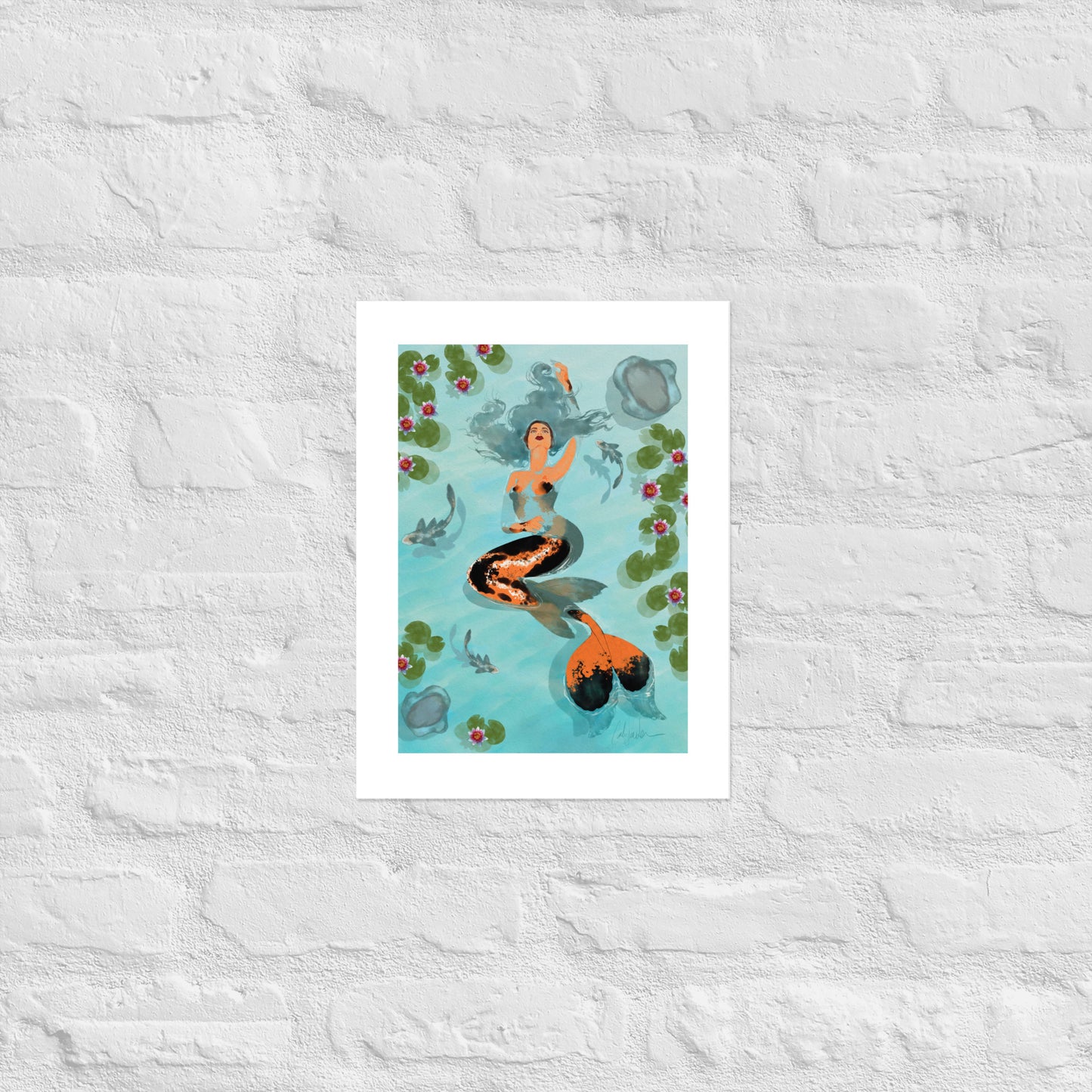 Lounging Mermaid Print