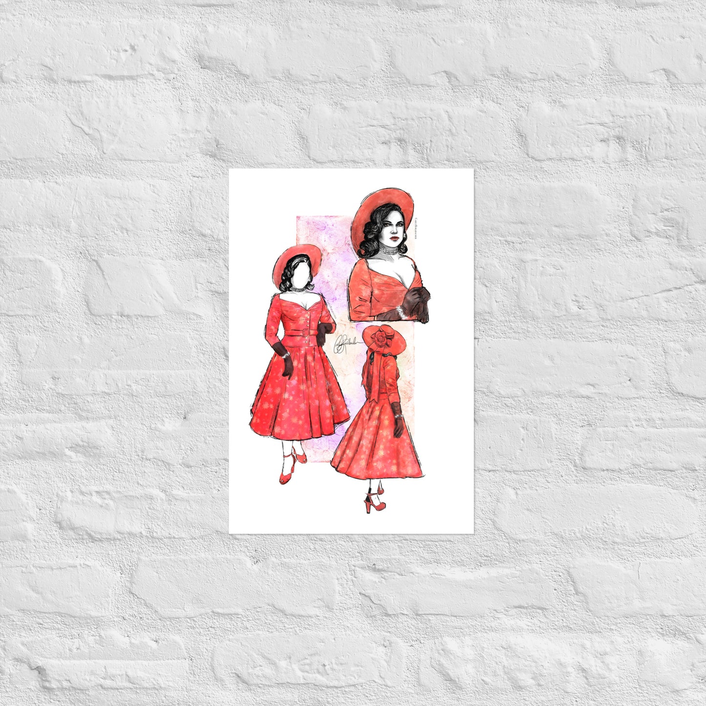 Rose Red Rita Print