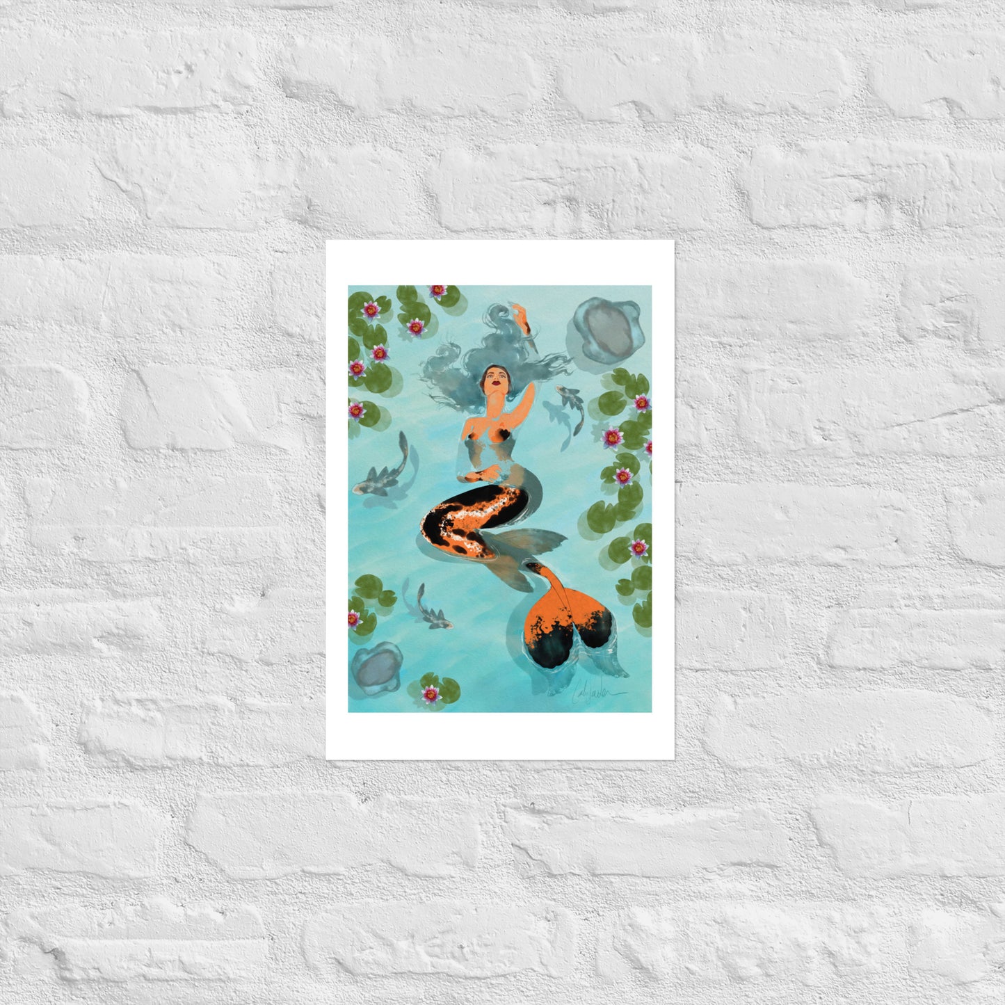 Lounging Mermaid Print