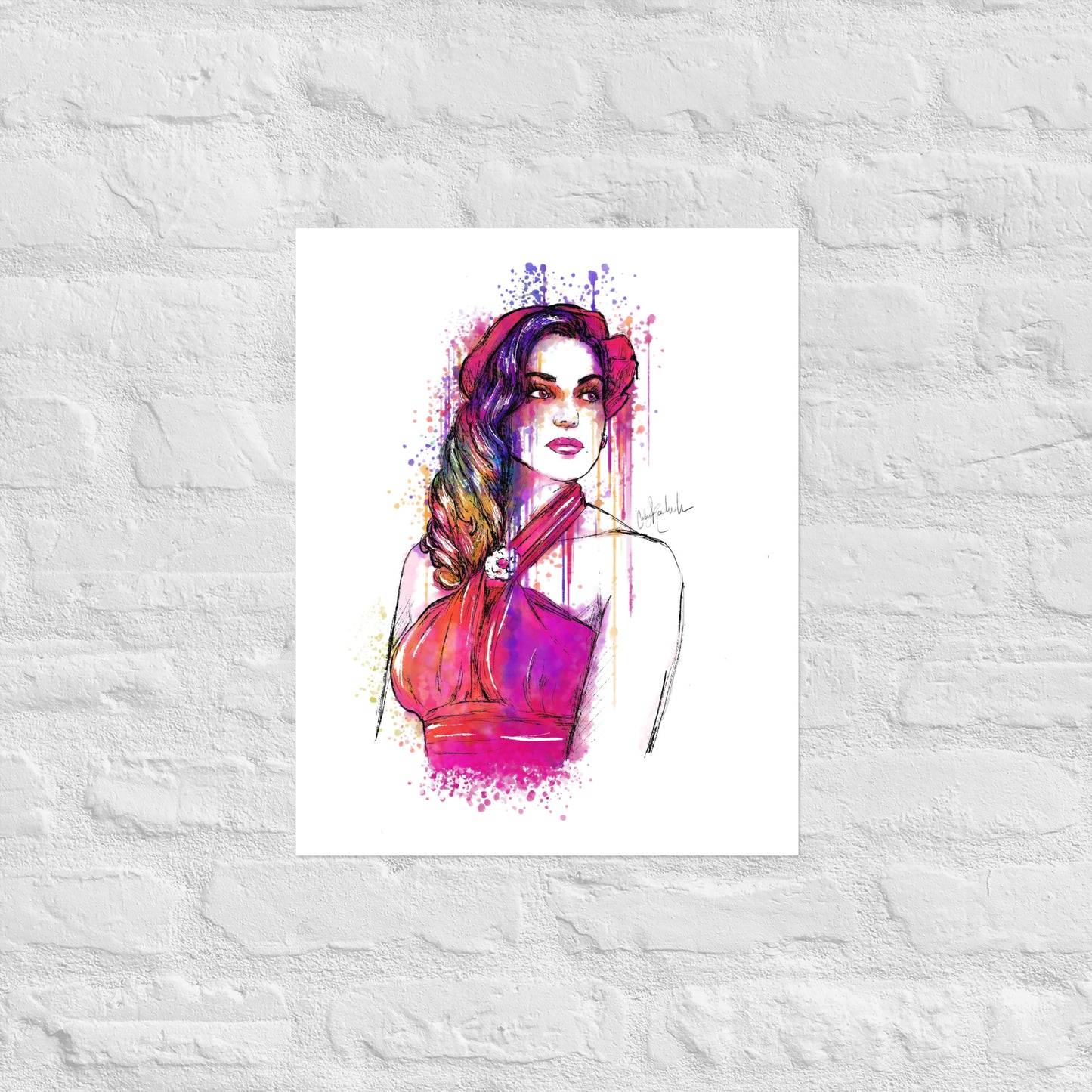 Rainbow Rita Watercolor Print
