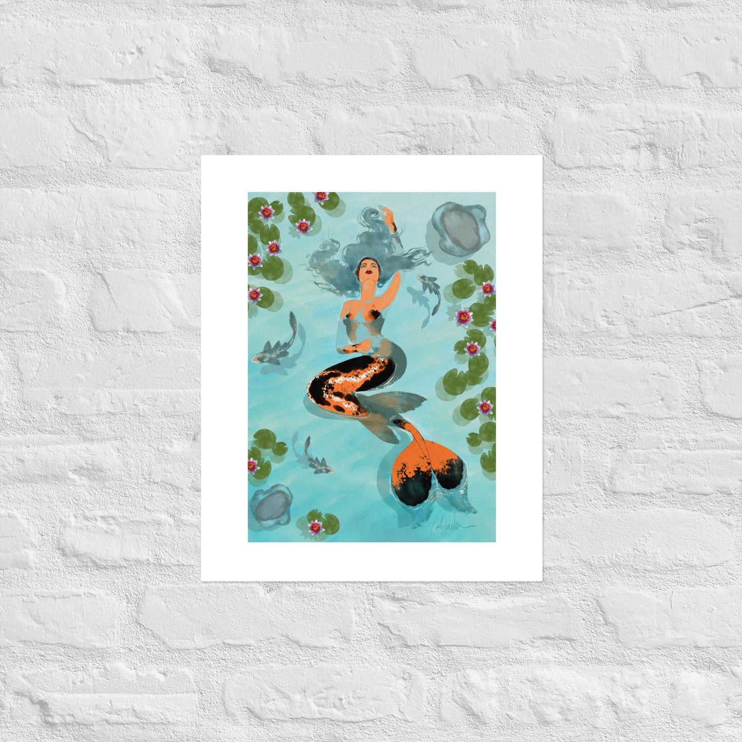 Lounging Mermaid Print