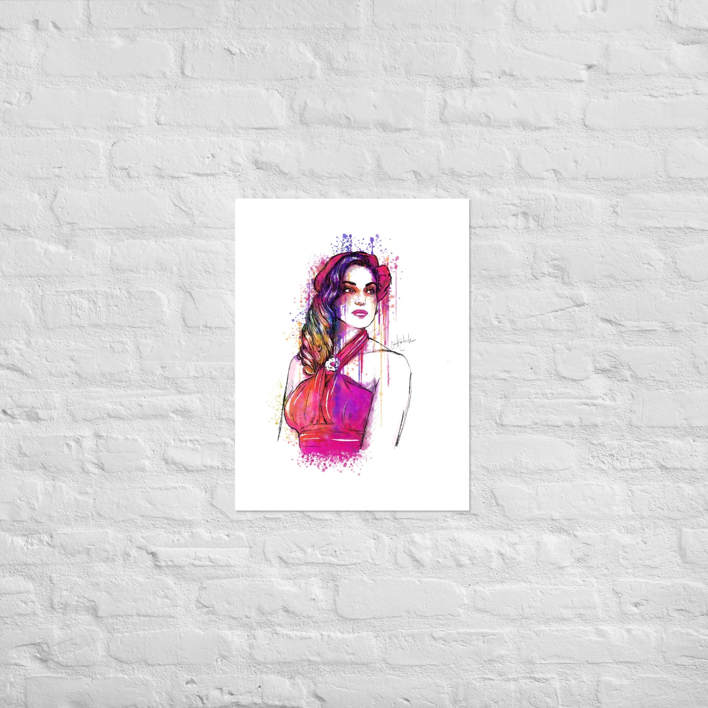 Rainbow Rita Watercolor Print