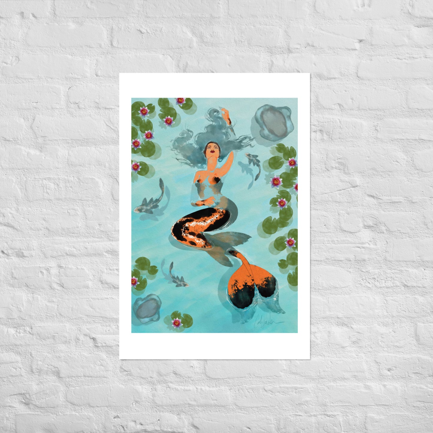 Lounging Mermaid Print